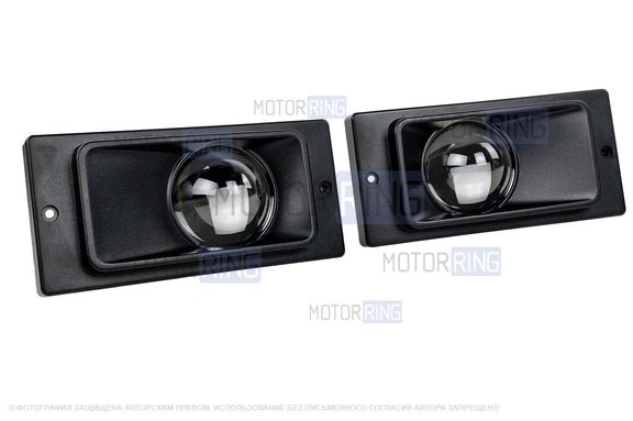 Диодные ПТФ Sal-Man 13000lux 60W с линзой для ВАЗ 2110-2112, 2113-2115, Шевроле Нива до рестайлинга 2009 года
