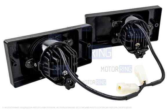 Диодные ПТФ Sal-Man 13000lux 60W с линзой для ВАЗ 2110-2112, 2113-2115, Шевроле Нива до рестайлинга 2009 года