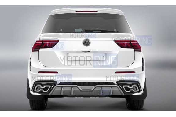 Задний бампер ЮролТюнинг для Volkswagen Tiguan с 2020 г.в.