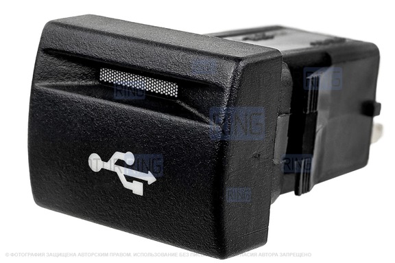 Пересвеченная кнопка USB с индикацией для Лада Приора, Калина 2, Гранта, Гранта FL, Нива Легенд