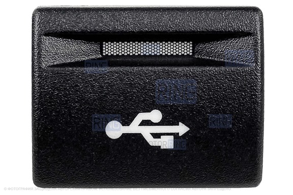 Пересвеченная кнопка USB с индикацией для Лада Приора, Калина 2, Гранта, Гранта FL, Нива Легенд