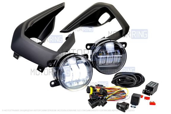 Комплект подключения ПТФ Sal-Man 65W с рамками для Лада Веста NG Кросс