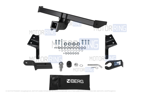 Фаркоп Berg F.9413.002 с шаром типа E (2000кг) для Haval Dargo с 2022 г.в.