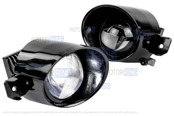 Диодные ПТФ Sal-Man 70W 16000lux (ближний, дальний) для Nissan X-Trail, Almera, Teana, Primera, Qashqai