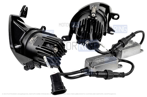 Диодные ПТФ Sal-Man 60W 13000lux (ближний, дальний) для Audi Q7 2005-2015 г.в., A8 2003-2010 г.в., A6 2003-2008 г.в.