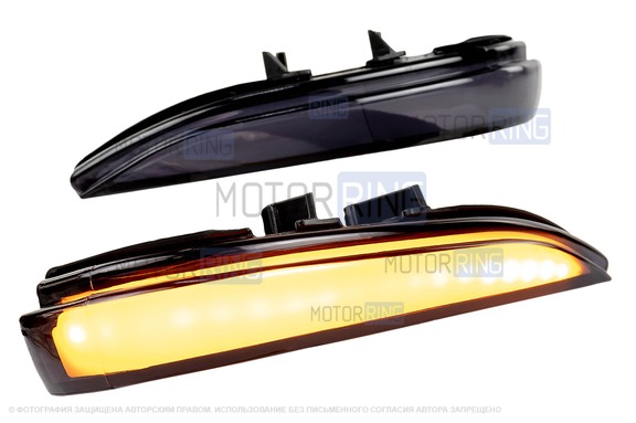 LED повторители поворотника Плазма в боковые зеркала образца 2015 года для Лада Веста