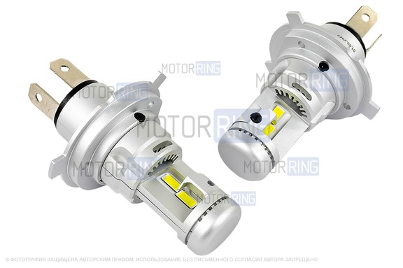 Светодиодные лампы GMX 41W 8400lux с цоколем H4 для ВАЗ 2101-2107, 2108-21099, 2113-2115, Нива Легенд, Гранта, Ларгус
