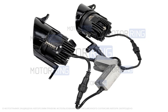 Диодные ПТФ Sal-Man 70W 16000lux (ближний, дальний) для Opel Astra GTC J, Insignia I, Meriva B