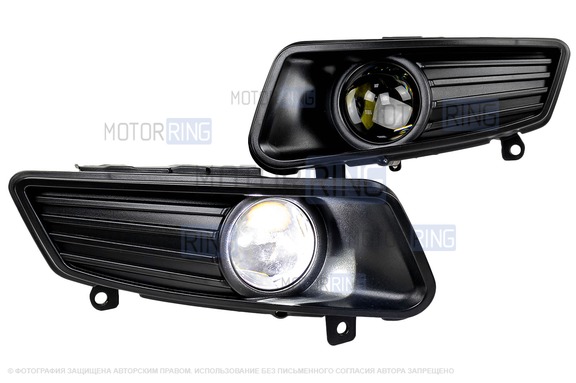 Диодные ПТФ Sal-Man 60W 13000lux (ближний, дальний) для Volkswagen Polo 5 с 2015 г.в.