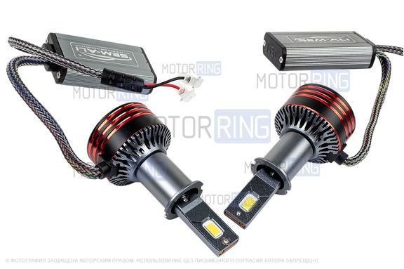Светодиодные лампы SEM-ALI S-105 95W с цоколем H3 30000lux, 6000K