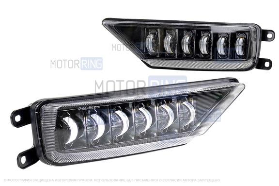 Диодные ПТФ Sal-Man 50W 7000lux 6000К 6 линз для Volkswagen Tiguan 2 с 2016 г.в.