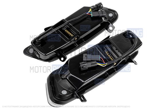 Двухцветные диодные ПТФ Sal-Man 50W 7000lux с ДХО для Фольксваген Поло 5 с 2015 г.в.