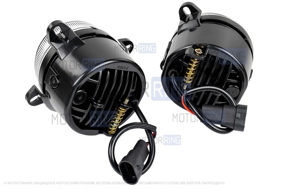 Диодные ПТФ Sal-Man 50W 4600lux 6000К 3 линзы для Volkswagen, Skoda