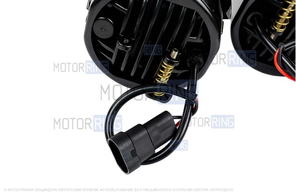 Диодные двухцветные ПТФ Sal-Man 50W 4600lux 3 линзы (бело-синий 6000К и желтый 3000К) для Volkswagen, Skoda