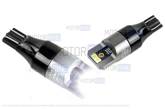 Светодиодные лампы SEM-ALI T15 W16W (5w) с обманкой для внутренних и внешних световых приборов