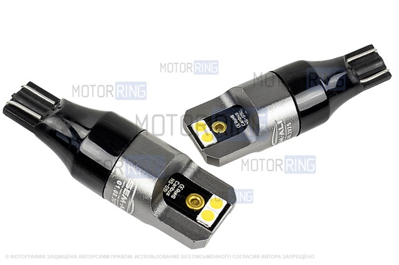 Светодиодные лампы SEM-ALI T15 W16W (5w) с обманкой для внутренних и внешних световых приборов