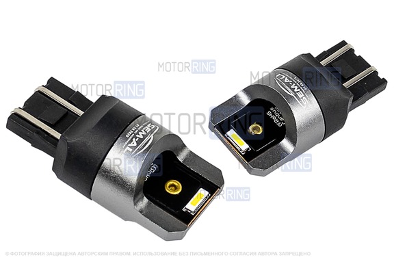Светодиодные лампы ДХО SEM-ALI 7443 (10w) с обманкой для Лада Веста, Гранта, Renault