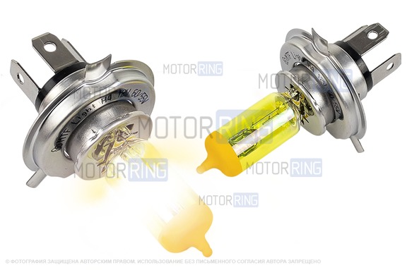 Галогеновые лампы MTF Light Aurum с цоколем H4 12V 55W 3000K для ВАЗ 2101-2107, 2108-21099, 2113-2115, Лада 4х4, Нива Легенд, Гранта, Ларгус