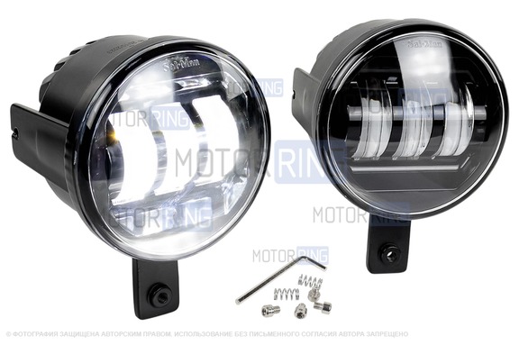 Диодные ПТФ Sal-Man 50W 4600lux 3 линзы для Hyundai ix35, Tucson 2
