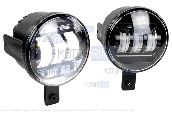 Двухцветные диодные ПТФ Sal-Man 50W 4600lux 3 линзы для Hyundai ix35, Tucson 2