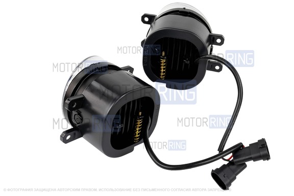 Двухцветные (3000 и 6000к) диодные противотуманные фары Sal-Man 50W 4600lux для Тойота, Лексус