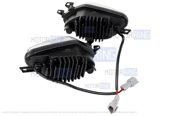 Диодные ПТФ Sal-Man 50W 4600lux 6000К 3 линзы для Daewoo Nexia 1995-2008 г.в.