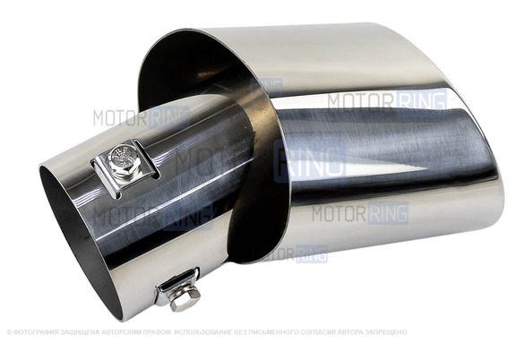 Овальные насадки глушителя Sal-Man HJ-423 Big d80х100мм (2шт) из нержавеющей стали