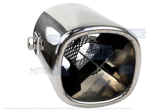 Квадратные насадки глушителя Sal-Man HJ-6053 d60мм (2шт) из нержавеющей стали