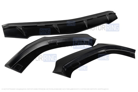 Агрессивный сплиттер Блэйд под передний бампер QUASAR для Лада Веста, Веста SW