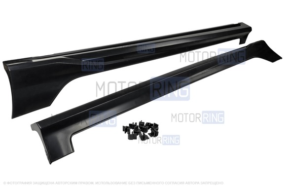 Накладки на пороги ЮролТюнинг 2.0 для Лада Веста, Веста NG