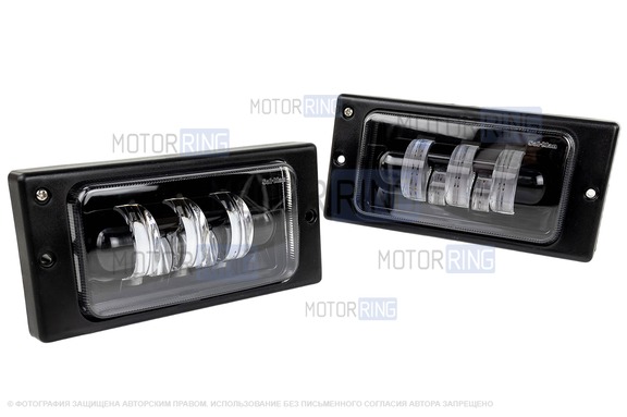 Диодные ПТФ Sal-Man 60W 5800lux 5 полос для ВАЗ 2110-2112, 2113-2115, Шевроле Нива до рестайлинга 2009 года