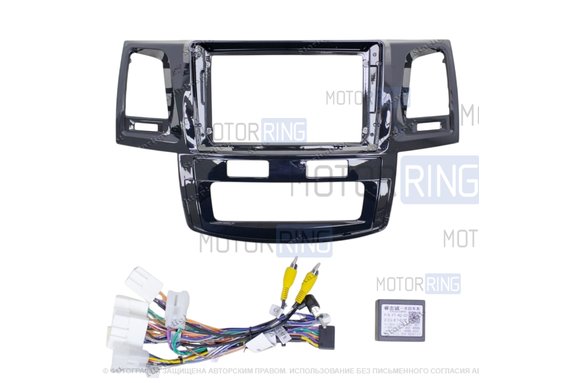 Комплект под установку 9-ти дюймовой мультимедиа для Toyota Fortuner 1 (AN50 AN60), Hilux, Revo, Vigo