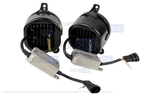 Диодные ПТФ Sal-Man 7 полос (ближний свет 60W и дальний 50W) 5800-5000lux для Лада Приора, Шевроле Нива с 2009 г.в., Лада Нива 2123, ГАЗ Газель