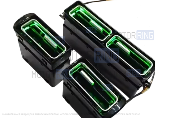 Сопла (дефлекторы) панели приборов с RGB подсветкой для ВАЗ 2108-21099, 2113-2115