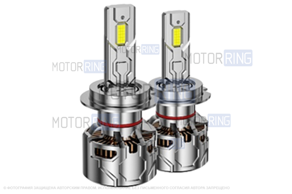 Светодиодные лампы S2 Sal-Man 120W 6000K 30000lux с цоколем H7, H18 и защитой от перегрева