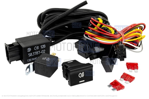 Комплект подключения ПТФ Sal-Man 70W 16000lux с защитой от перегрева для Лада Искра, Искра Кросс