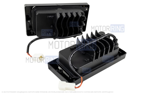 Светодиодные ПТФ Sal-Man 29W 4600lux 3 полосы двухцветные (бело-синий 6000К и желтый 3000К) для ВАЗ 2110-2112, 2113-2115, Шевроле Нива до рестайлинга 2009 года
