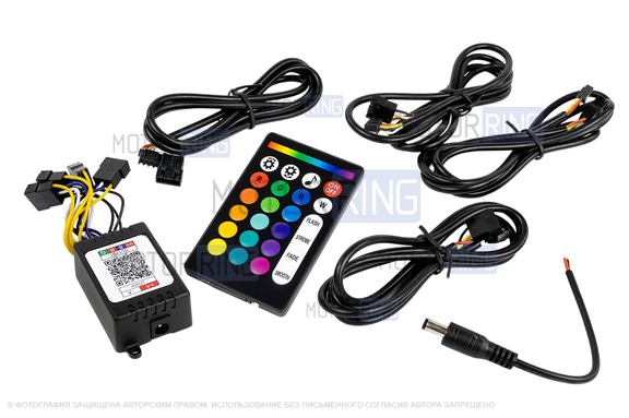 Сопла (дефлекторы) панели приборов с RGB подсветкой для ВАЗ 2108-21099, 2113-2115