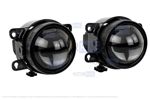 Диодные ПТФ Sal-Man 120W 32000lux с защитой от перегрева и запотевания для Лада Гранта FL, Веста, Икс Рей, Ларгус FL, Нива Урбан, Нива Тревел, Искра, Рено