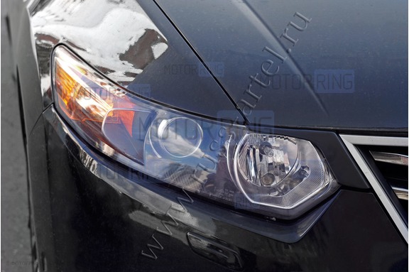 Реснички-накладки на передние фары под покраску для Honda Accord 8 2008-2012 г.в.