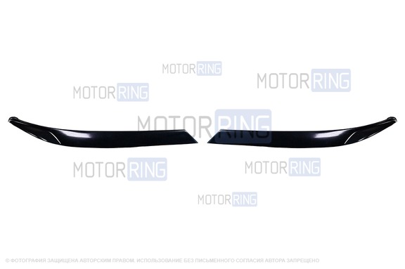 Реснички-накладки на передние фары под покраску для Subaru Forester 2007-2011 г.в.