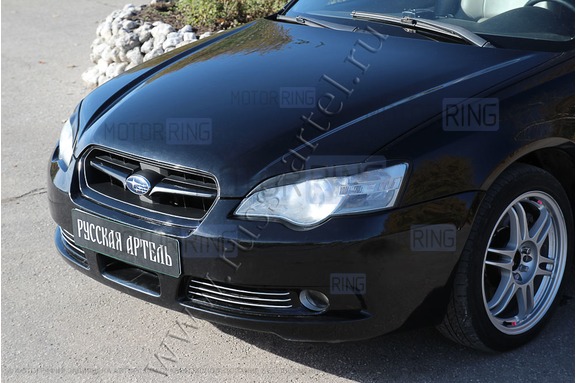 Реснички-накладки на передние фары под покраску для Subaru Legacy 2003-2006 г.в.