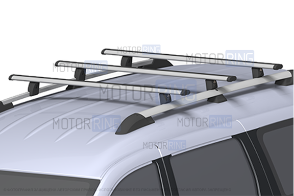 Аэродинамические серые поперечины АПС АЭРО 1100мм с высоким кронштейном на рейлинги  боковым резьбовым креплением с пластиковым сердечником для Лада Ларгус, Ларгус FL