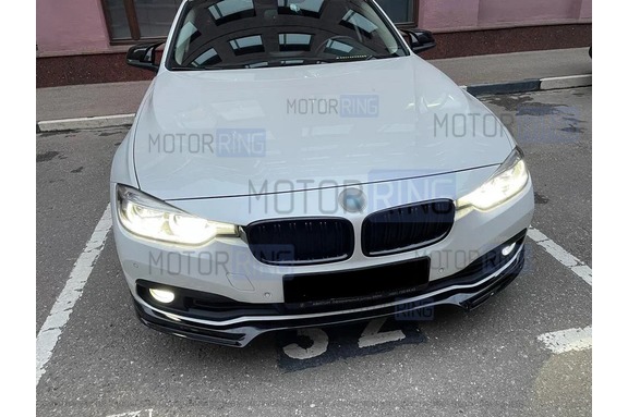 Неокрашенный сплиттер переднего бампера INMAX (Sport,Luxury, SE) для BMW 3 (F30) рестайлинг