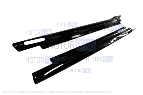 Черные лаковые накладки под пороги (Лезвия) INMAX для BMW X3 (G01), BMW X4 (G02)