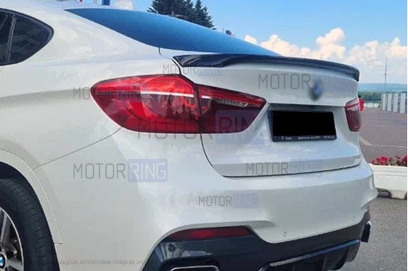 Черный лаковый спойлер INMAX в стиле Performance для BMW Х6 (F16)