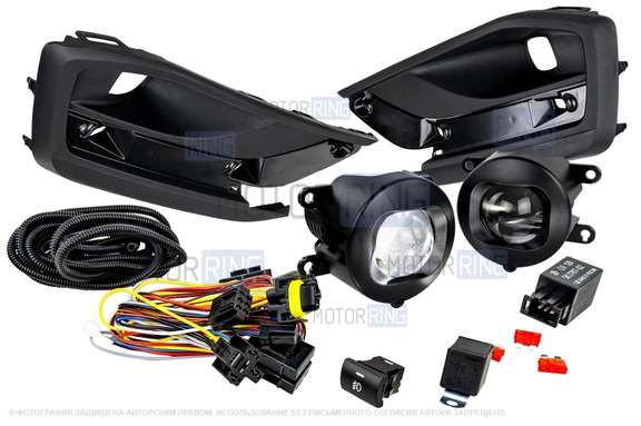 Комплект подключения ПТФ Sal-Man 120W 32000lux с рамками (кронштейнами) для Лада Веста NG