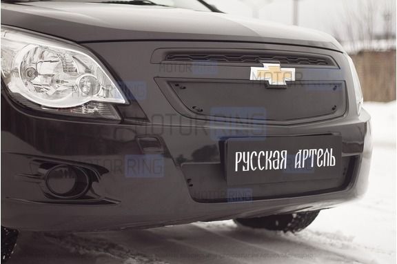 Зимняя заглушка решетки радиатора Русская Артель для Chevrolet Cobalt седан 2013-2015 г.в.