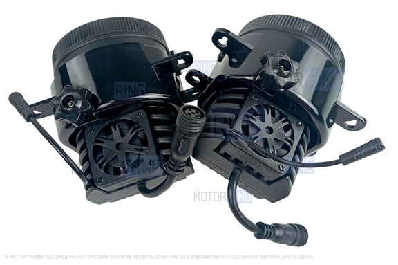 Диодные ПТФ Sal-Man 120W 32000lux (ближний, дальний) с защитой от перегрева и запотевания для Лада Гранта FL, Веста 2015-2021 г.в., Икс Рей, Ларгус FL, Нива Урбан, Нива Тревел 2021-2025 г.в., Искра, Рено