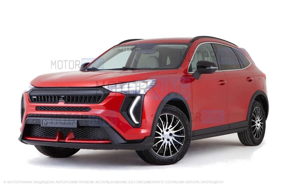 Передний бампер ЮролТюнинг для Haval Jolion